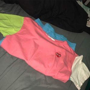 Comme Des Garçons colorblock shirt *SOLD ON M*